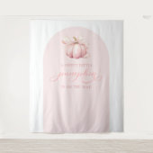 Pompoen Baby shower Arch Achtergrond Tapestry Wandkleed (Voorkant)