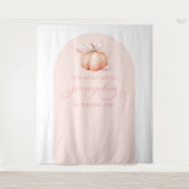 Pompoen Baby shower Arch Achtergrond Tapestry Wandkleed (Voorkant)