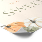 Pompoen Baby shower baby's zijn zoet Poster (Hoek)
