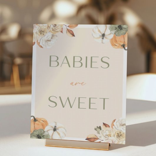 Pompoen Baby shower baby's zijn zoet Poster