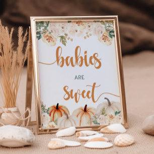 Pompoen Baby shower baby's zijn zoet Poster