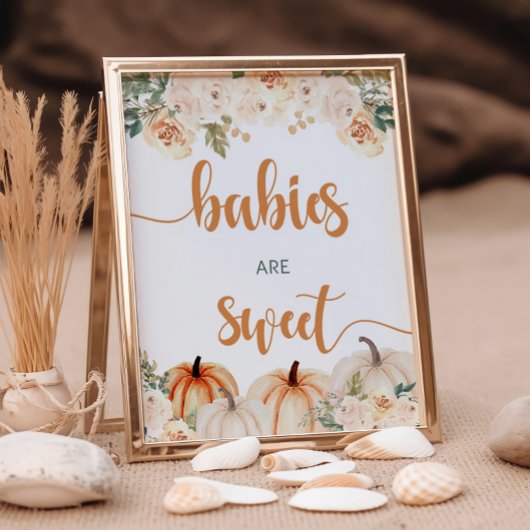 Pompoen Baby shower baby's zijn zoet Poster