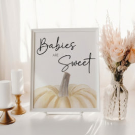 Pompoen Baby shower baby's zijn zoet Poster