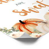 Pompoen Baby shower baby's zijn zoet Poster (Hoek)