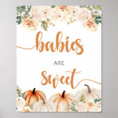 Pompoen Baby shower baby's zijn zoet Poster (Voorkant)