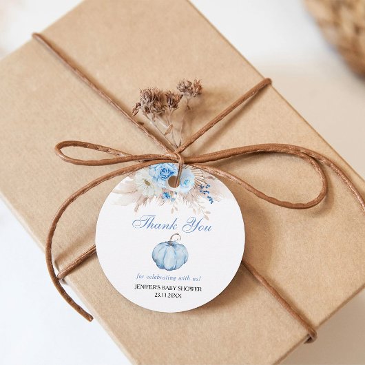 Pompoen Baby Shower Bedankt Bedankjes Labels