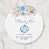 Pompoen Baby Shower Bedankt Bedankjes Labels (Voorkant)
