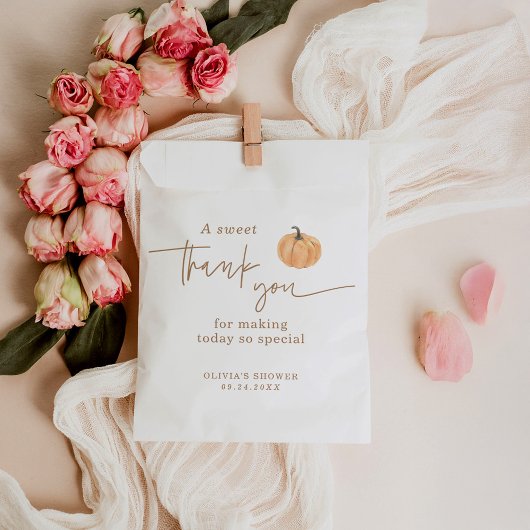 Pompoen Baby shower Bedankt Favorieten, Herfst Bab Bedankzakje