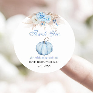 Pompoen Baby Shower Bedankt Ronde Sticker
