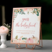 Pompoen Baby shower Bloemen Raad de Baby Eten Poster