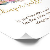 Pompoen Baby shower Bloemenluier Raffle Game Sign Foto Afdruk (Hoek)