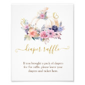 Pompoen Baby shower Bloemenluier Raffle Game Sign Foto Afdruk (Voorkant)