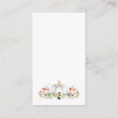 Pompoen Baby shower Blush Pink Gold Display Shower Informatiekaartje (Achterkant)