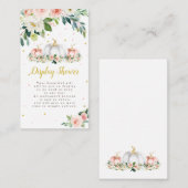 Pompoen Baby shower Blush Pink Gold Display Shower Informatiekaartje (Voorkant / Achterkant)