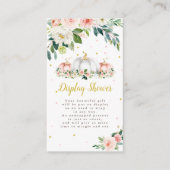 Pompoen Baby shower Blush Pink Gold Display Shower Informatiekaartje (Voorkant)