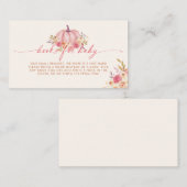 Pompoen Baby shower Boek aanvraag Behuizing Kaart (Voorkant / Achterkant)