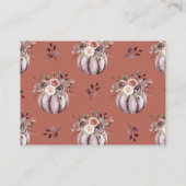 Pompoen Baby shower Boek aanvraag Behuizing Kaart (Achterkant)