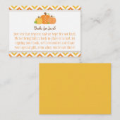 Pompoen Baby shower Boek Aanvraag Kaart (Voorkant / Achterkant)