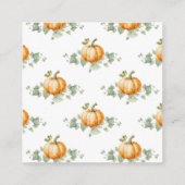 Pompoen Baby shower Boek aanvraag Kaart invoegen (Achterkant)