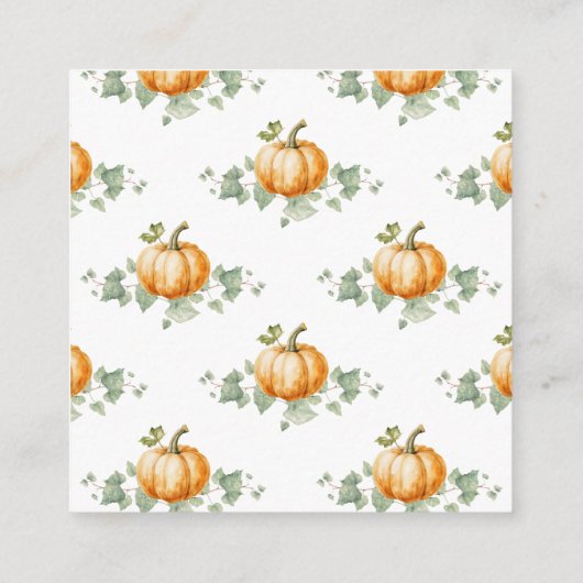 Pompoen Baby shower Boek aanvraag Kaart invoegen (Achterkant)