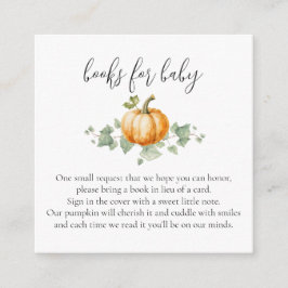 Pompoen Baby shower Boek aanvraag Kaart invoegen