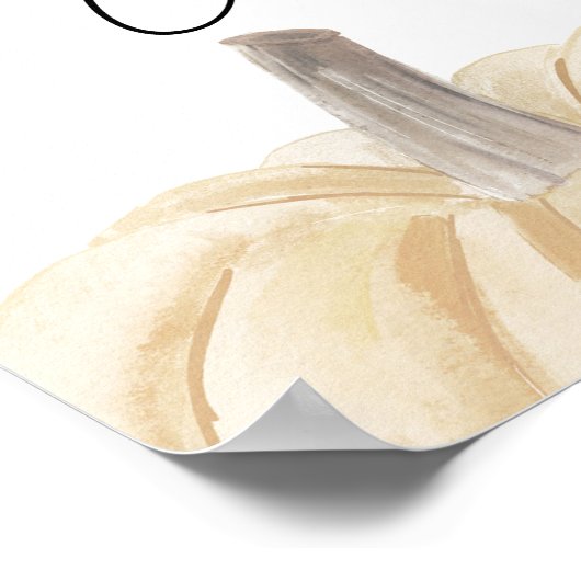 Pompoen Baby shower boeken en geschenken teken Poster (Hoek)