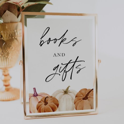 Pompoen Baby shower Boeken en Geschenken Teken Poster