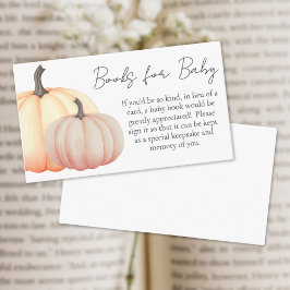 Pompoen Baby Shower Boeken Voor Baby Informatiekaartje