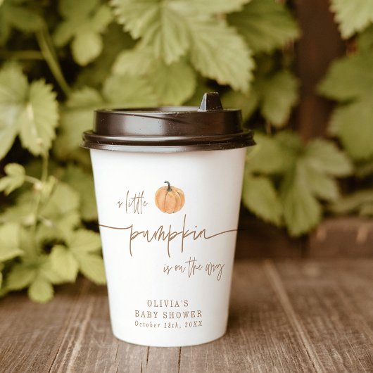 Pompoen Baby shower Cups, Neutraal Herfst Baby sho Papieren Bekers