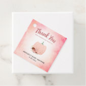 Pompoen Baby shower Dank je Glitter Bedankjes Labels (In situ)