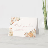 Pompoen Baby shower Dank u kaart, Boho Herfst Baby Bedankkaart (Voorkant)