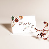 Pompoen Baby shower Dank u kaart, Boho Herfst Baby Bedankkaart