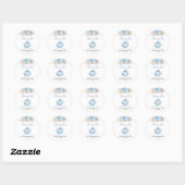 Pompoen Baby shower Dank u Ronde Sticker (Vel)