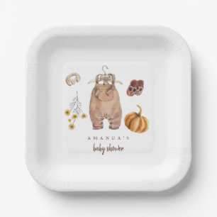 Pompoen Baby shower decor Papieren Bordje