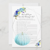 Pompoen Baby shower die mama het beste kent | Blau Kaart (Voorkant)