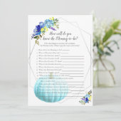 Pompoen Baby shower die mama het beste kent | Blau Kaart (Staand voorkant)