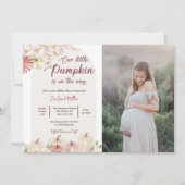 Pompoen Baby shower Een kleine pompoen is onderweg Kaart (Voorkant)