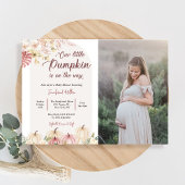 Pompoen Baby shower Een kleine pompoen is onderweg Kaart