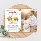 Pompoen Baby shower Een lief klein pompoen Invit Kaart