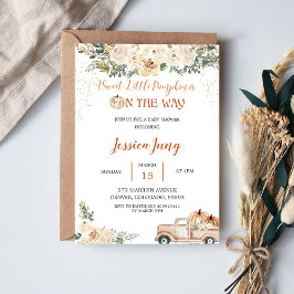 Pompoen Baby shower Een lieve kleine pompoen Kaart