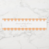 Pompoen Baby shower Eten & Drink Labels Waterfles Etiket (Enkel label)