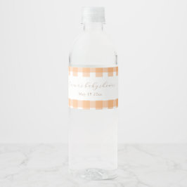 Pompoen Baby shower Eten & Drink Labels Waterfles Etiket