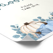Pompoen Baby Shower Favor Bord Poster (Hoek)