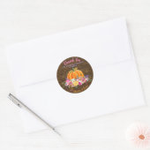 Pompoen, Baby shower, Favor Tag, kleine pompoen Ronde Sticker (Envelop)