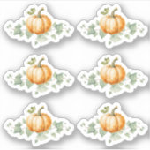 Pompoen Baby Shower Feest Decoratie Sticker Vel (Voorkant)