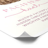 Pompoen Baby shower fopspeen jacht spel teken Poster (Hoek)