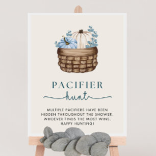 Pompoen Baby shower fopspeen jacht spel teken Poster