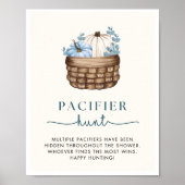 Pompoen Baby shower fopspeen jacht spel teken Poster (Voorkant)