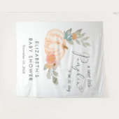 Pompoen Baby shower foto achtergrond Wandkleed (Voorkant (horizontaal))