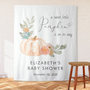 Pompoen Baby shower foto achtergrond Wandkleed